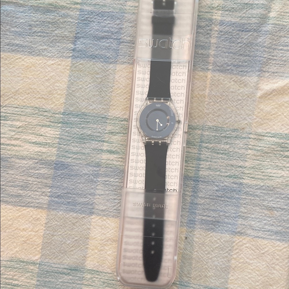 Swatch Classic Black and Clear Timepiece